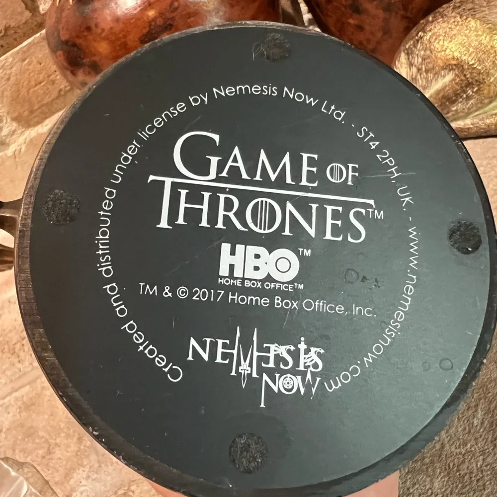 Game of Thrones Iron Throne Logo Sword Tankard Mug EUC